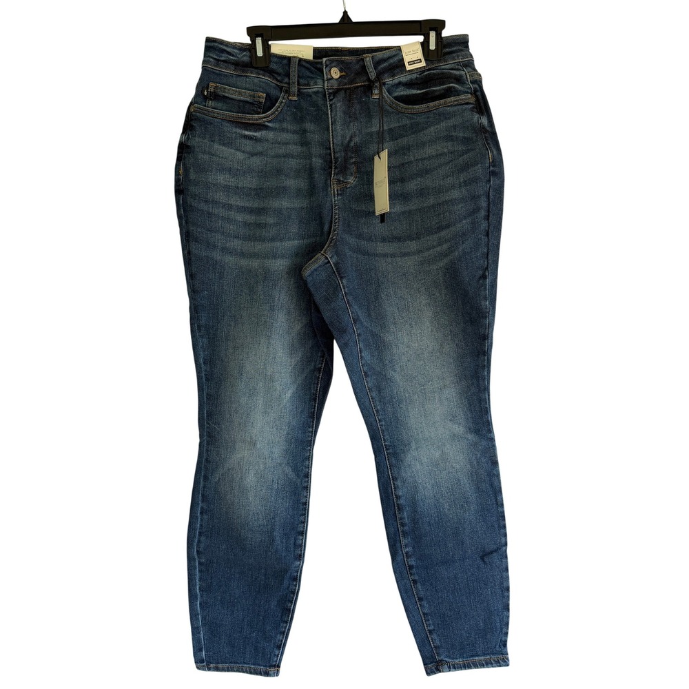 Judy Blue Tummy Control High Waist Skinny Jeans Dark Blue JB88365 14W